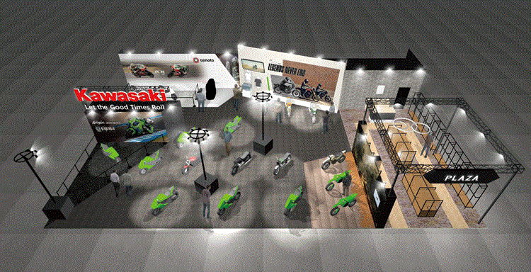 大阪・東京モーターサイクルショーブースレイアウト